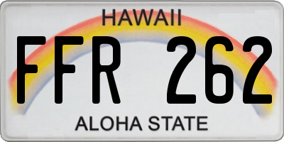 HI license plate FFR262