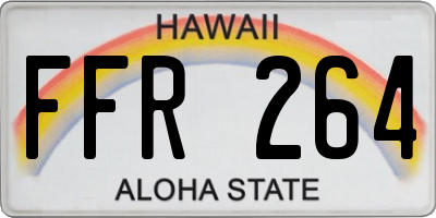 HI license plate FFR264