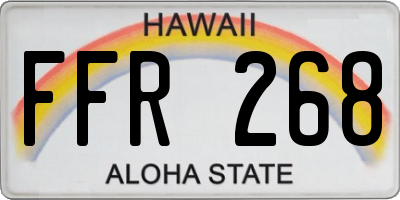HI license plate FFR268