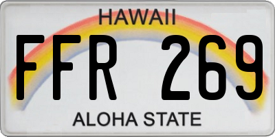HI license plate FFR269