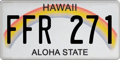 HI license plate FFR271