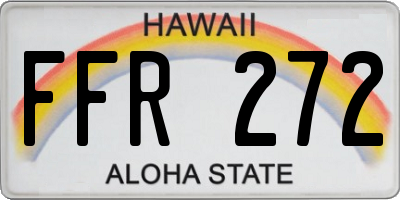 HI license plate FFR272