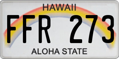 HI license plate FFR273