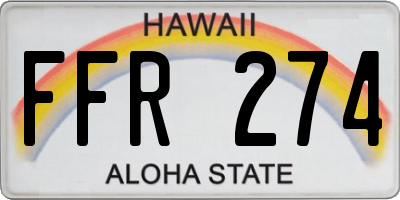 HI license plate FFR274