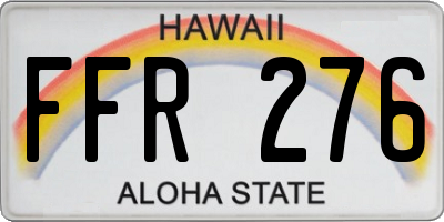 HI license plate FFR276