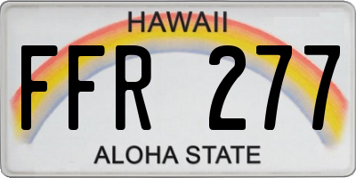 HI license plate FFR277