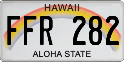 HI license plate FFR282