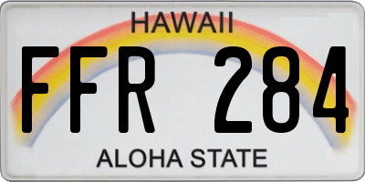 HI license plate FFR284