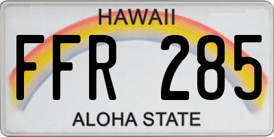 HI license plate FFR285
