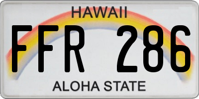 HI license plate FFR286