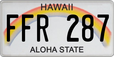 HI license plate FFR287