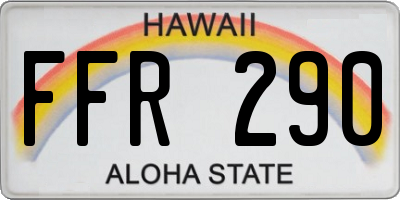 HI license plate FFR290