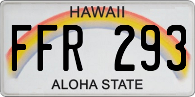 HI license plate FFR293