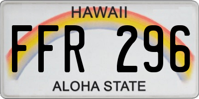 HI license plate FFR296