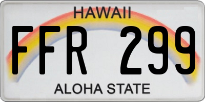 HI license plate FFR299