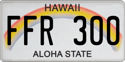 HI license plate FFR300