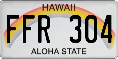 HI license plate FFR304