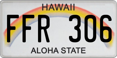 HI license plate FFR306