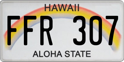 HI license plate FFR307