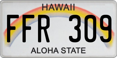 HI license plate FFR309