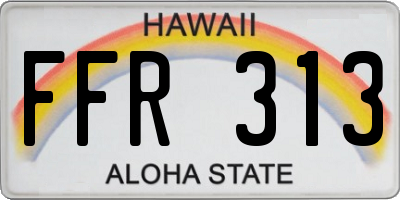 HI license plate FFR313
