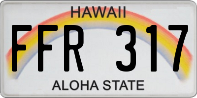 HI license plate FFR317