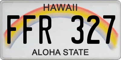 HI license plate FFR327