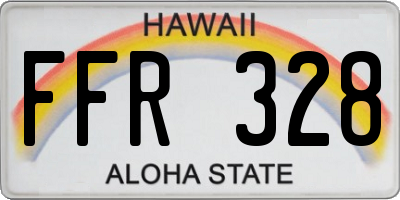 HI license plate FFR328