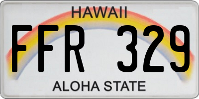 HI license plate FFR329