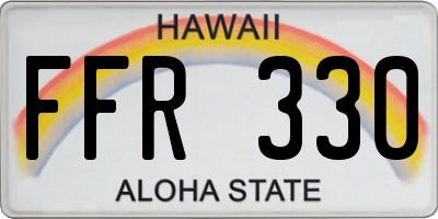 HI license plate FFR330