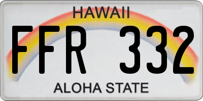 HI license plate FFR332