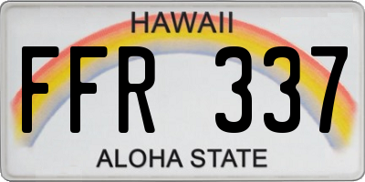 HI license plate FFR337