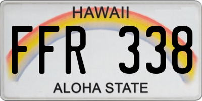 HI license plate FFR338