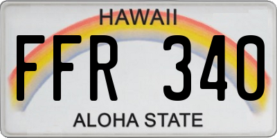 HI license plate FFR340