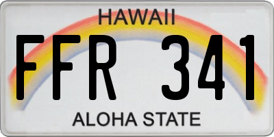 HI license plate FFR341
