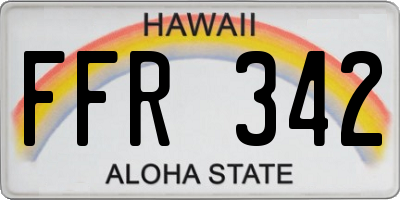 HI license plate FFR342