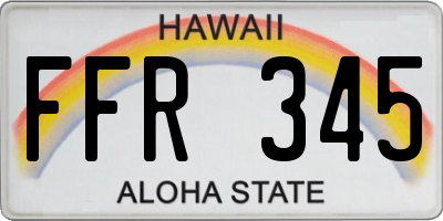 HI license plate FFR345