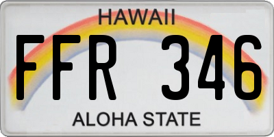 HI license plate FFR346