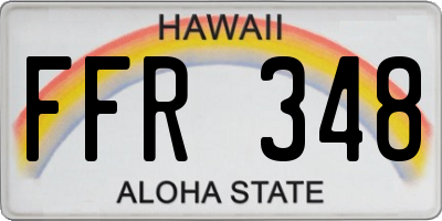 HI license plate FFR348