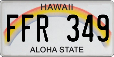 HI license plate FFR349