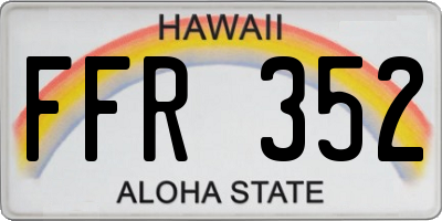 HI license plate FFR352