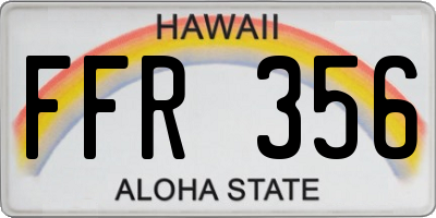 HI license plate FFR356