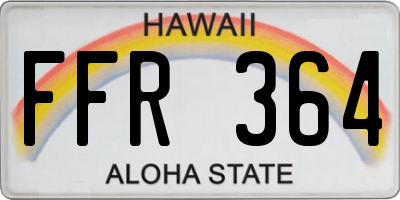 HI license plate FFR364