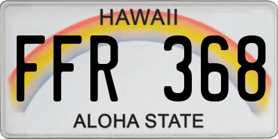 HI license plate FFR368