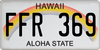 HI license plate FFR369