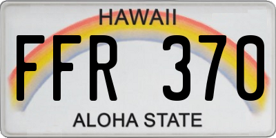 HI license plate FFR370