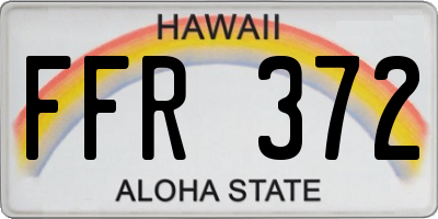 HI license plate FFR372