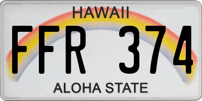 HI license plate FFR374
