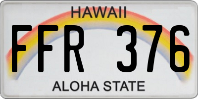 HI license plate FFR376