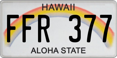 HI license plate FFR377